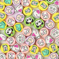 Flat Clay Beads 9mm Cute Animal Series Pastel Colors 100pcs