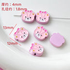 Cartoon Character Metal Beads Colorful Enamel Alloy 10pcs 6
