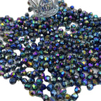 Plating Iridescent Faceted Acrylic Beads 10mm Solid Color 1000pcs 5