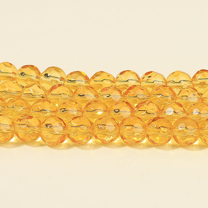 Faceted Round Glass Beads 10mm Clear Pastel Colors 50pcs 10