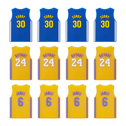 Silicone Focal Beads NBA Jerseys Player Names Numbers 20pcs