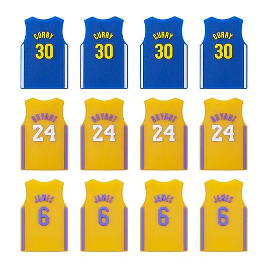 Silicone Focal Beads NBA Jerseys Player Names Numbers 20pcs