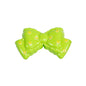 Polka Dotted Double Layer Bow Acrylic Beads 25mm Colorful Glossy 10pcs 11