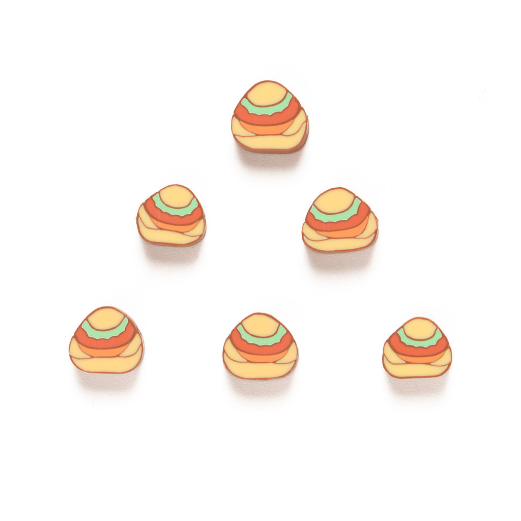 Triangular Clay Beads 8mm 10mm 4mm Hamburger Cake Polymer 100pcs 5