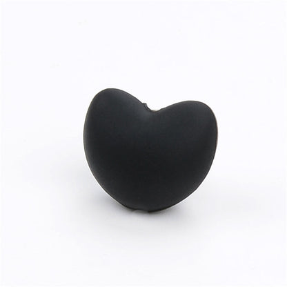 Heart Shaped Silicone Beads 21x30mm Soft Matte Finish 20pcs 9