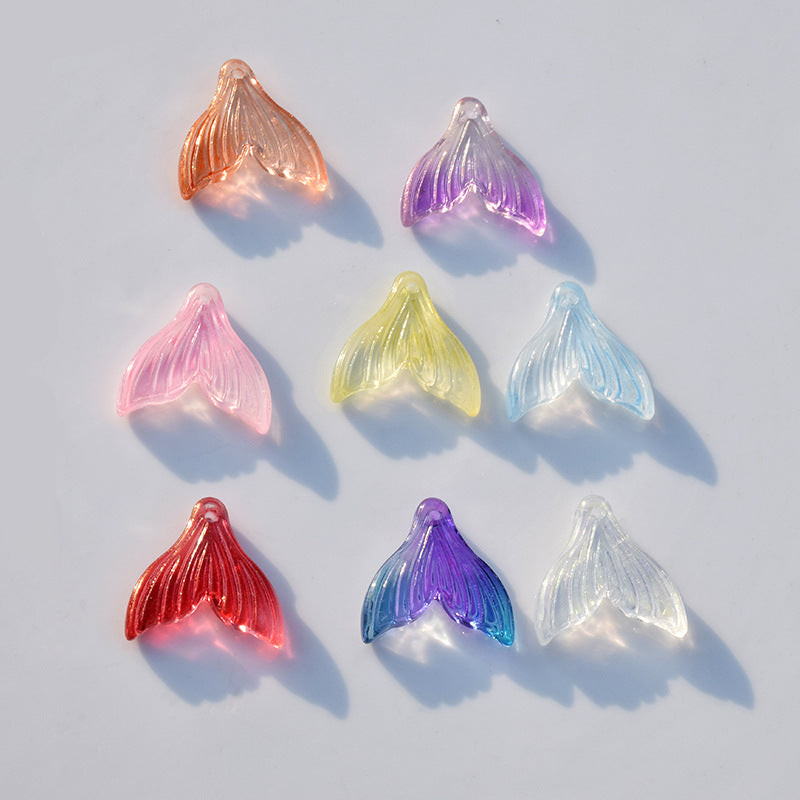 Czech Glass Beads Fish Tail 20mm Pastel Colors 10pcs 3
