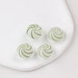 Hollow Spiral Striped Blown Glass Spacer Beads Colorful 4pcs 9