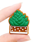 Silicone Focal Beads Plant Succulent Pot Dotted Design 20pcs 4