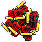 Silicone Focal Beads Apple Pencil Teach Love Inspire Design 20pcs 2