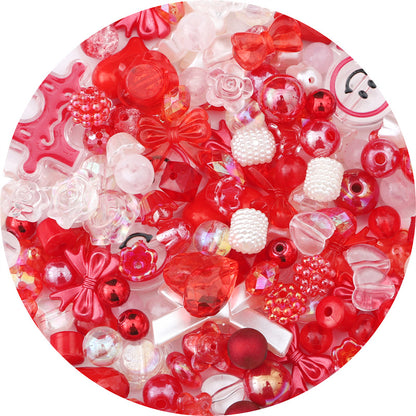 Mixed Style Acrylic Beads Colorful Hearts Bows Gems Assorted 7