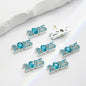 Plate Rhinestone Beads 23mm Alloy 2025 Embeded Mixed Colors 10pcs 2