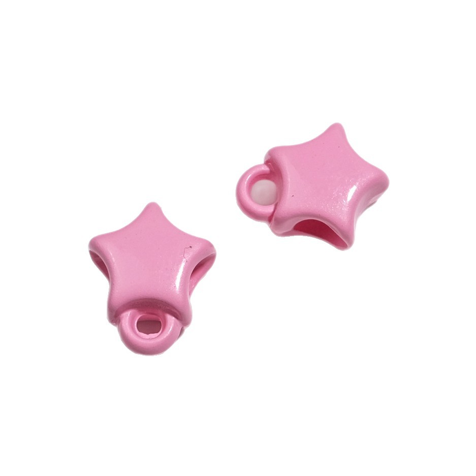 Baking Painted Star Acrylic Beads 14mm Glossy Colorful 50pcs 3