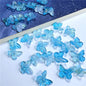 Czech Glass Beads Butterfly 11mm Translucent Purple Blue Pink 50pcs 17
