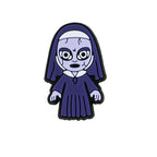 Silicone Focal Beads Halloween Nun Wide Eyed Purple 20pcs 4