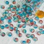 Crackle Glass Beads Round 10mm Transparent Mixed Colors 50pcs 75