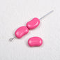 Painted Pea Acrylic Beads 15mm Glossy Jelly Bean Style 50pcs 5