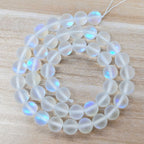 Matte Colorful Iridescent Mermaid Glass Beads 6mm 62pcs 6