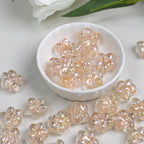 Clear Five Petal Flower Resin Beads 18mm Transparent Iridescent 5pcs 4
