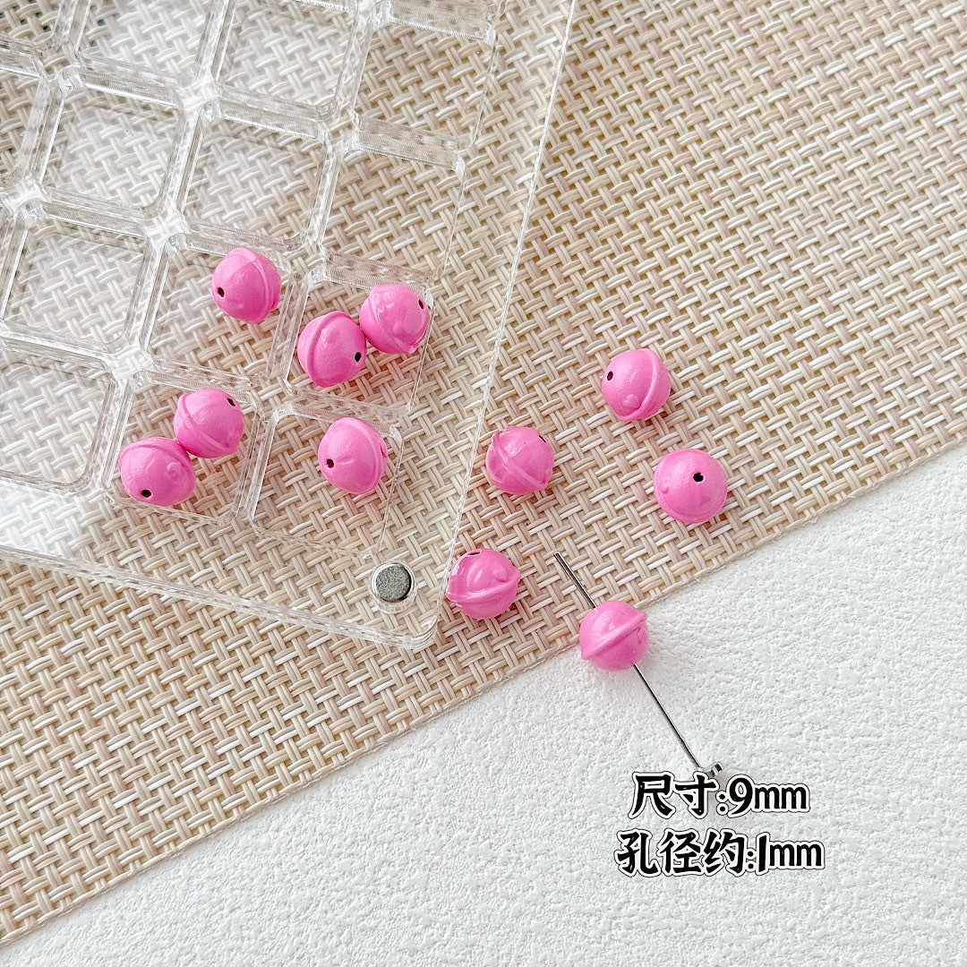 Baking Painted Christmas Tree and Bells Metal Beads 20pcs Festive Colors 22