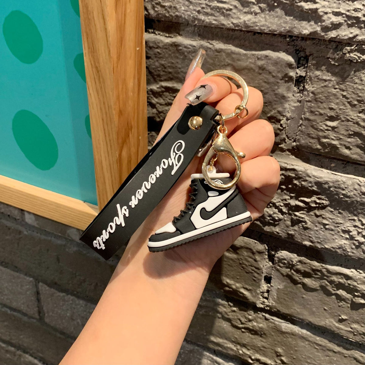 Silicone Sneaker Keychain Vibrant Colors Lightweight Sporty Charm 4
