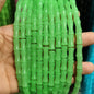 Transparent Bamboo Shape Glass Beads 6x12mm Glossy Finish 5 Strands 12