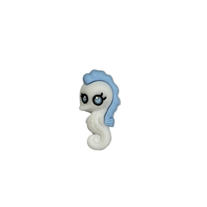 Silicone 3D Focal Beads Seahorse Textured Pastel Manes 20pcs 7