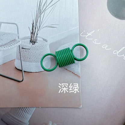 Alloy Spring Beading Stopper Keychain Hardware Colorful 29mm 30pcs 10