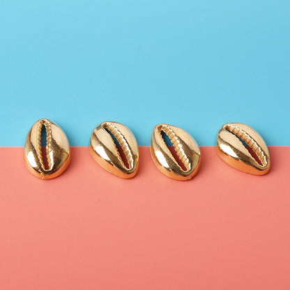 Golden Conch Shaped CCB Plastic Beads 12x17mm 200pcs 4