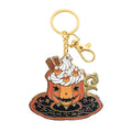 Alloy Pumpkin Tea Cup Halloween Keychain Zinc Alloy Festive Charm 6