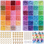 Heishi Clay Beads 6mm Matte 48 Color Mixed with Star Square Accents 4800pcs