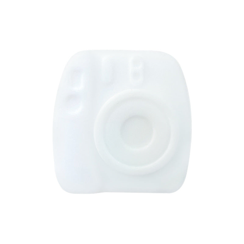 Silicone Focal Beads Camera Solid Color Embossed 20pcs 12