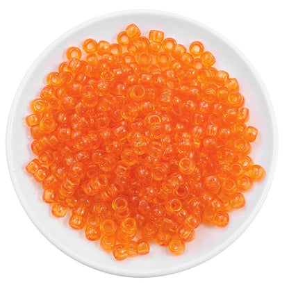 Transparent Acrylic Seed Beads 9mm Large Hole Colorful 100pcs 12
