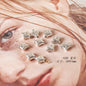 Plating Irregular Shaped Acrylic Beads Metal Colored Silver 100pcs 18