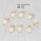 Ice Cream Dessert Resin Beads Glossy Iridescent Pastel 20pcs 9