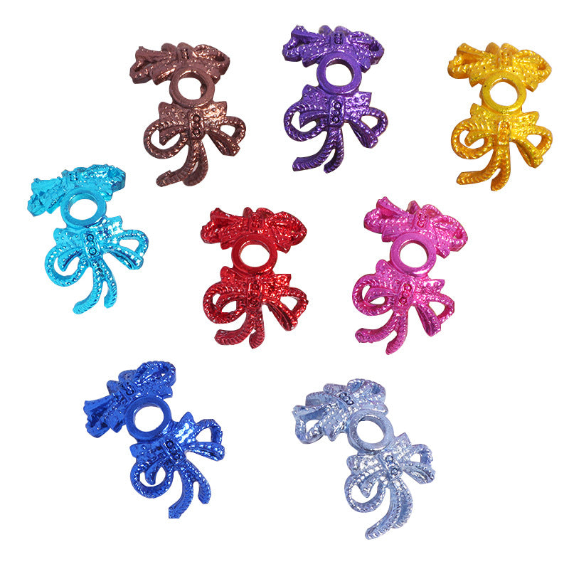 Alloy Bow Bead Caps 20mm Colorful 20pcs 5