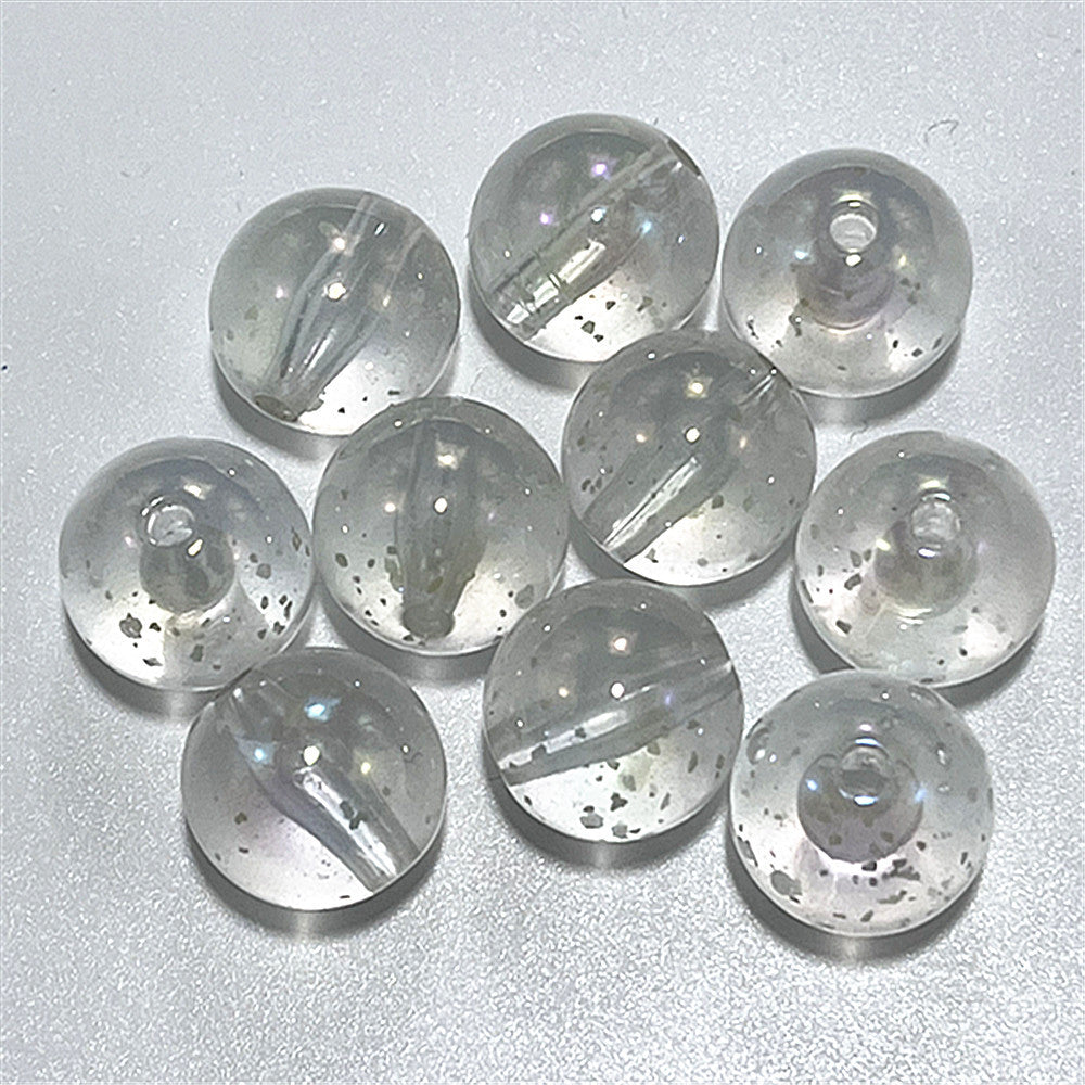 Glow In The Dark Round Acrylic Beads 16mm Transparent Confetti 100pcs 7