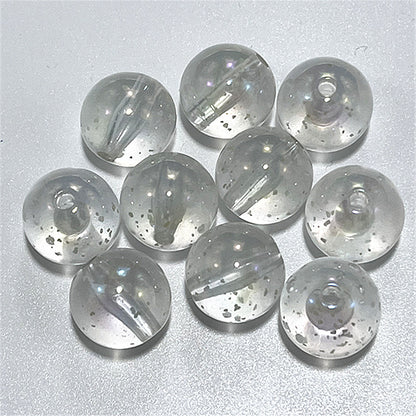Glow In The Dark Round Acrylic Beads 16mm Transparent Confetti 100pcs 7