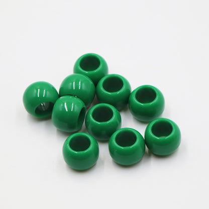 Macaron Acrylic Beads 18mm Large Hole Glossy Mixed Colors 30pcs 10