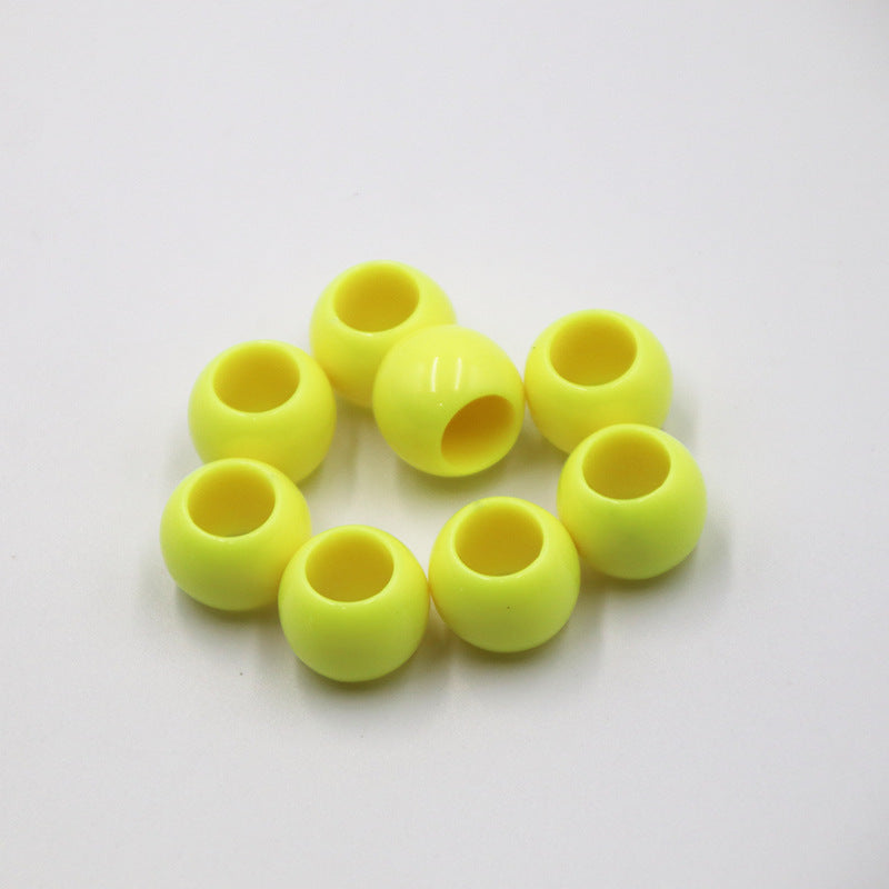 Macaron Acrylic Beads 18mm Large Hole Glossy Mixed Colors 30pcs 11