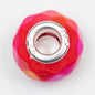 Acrylic Faceted Spacer Beads 15mm UV Plating Large Hole 20pcs 9