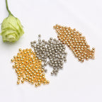 Brass Round Metal Beads 2-8mm Glossy Plating 100pcs 4