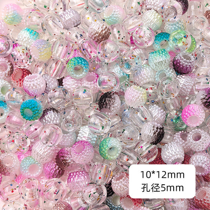 Gradient Pony Beads 12mm Large Hole Translucent Pastel 100pcs 7