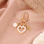 Alloy Starfish Keychain Metal Pastel Shell and Pearl Charm 6