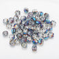 Faceted Glass Beads 8mm Watermelon Electroplated Iridescent 30pcs 7