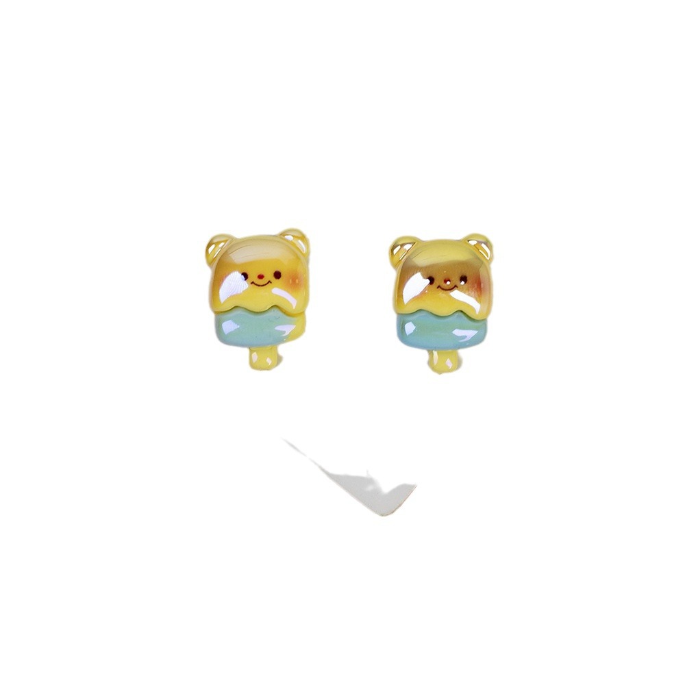 Plating Adorable Butter Bear Resin Beads Glossy Pastel Charms 20pcs 5