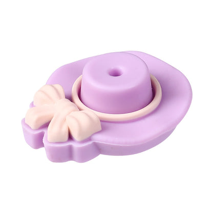 Silicone 3D Focal Beads Bow Hat With Bow Detail 20pcs 6