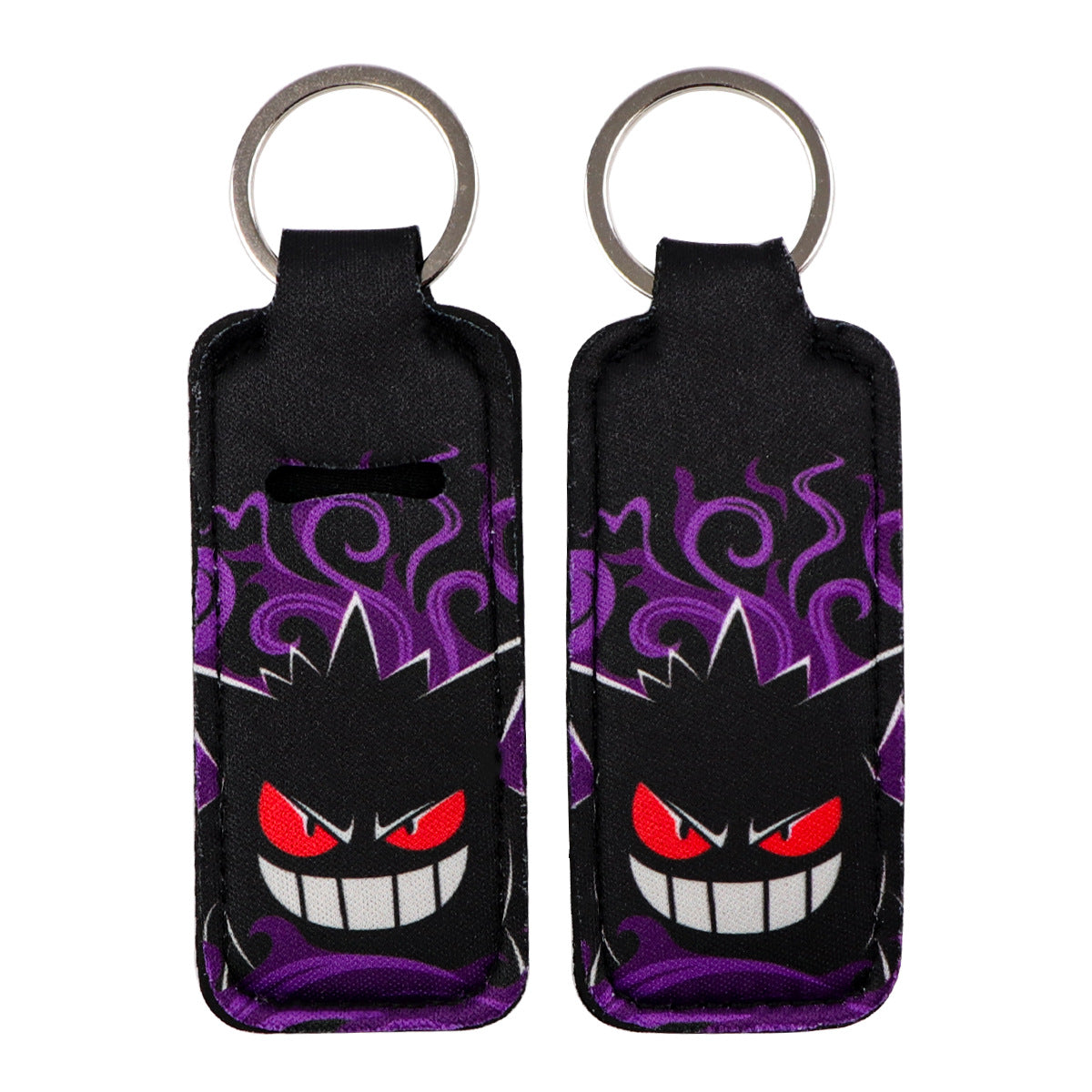 Cartoon Character Chapstick Holder Keychain Neoprene Colorful 8pcs 8