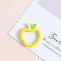 Zinc Alloy Apple Shape Trigger Spring Key Rings 3cm 6pcs 7
