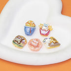 Glossy Plating Animal and Fast Food Resin Beads 20pcs 4