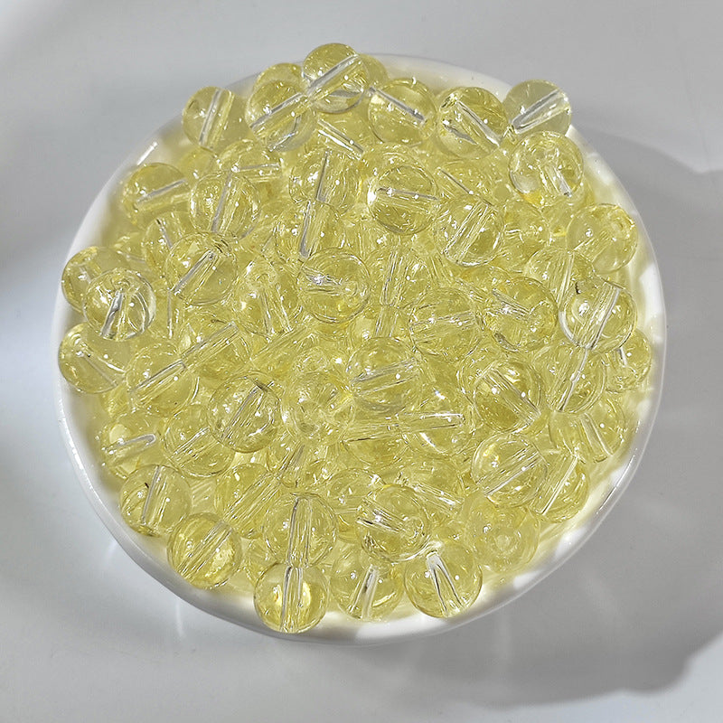 Ice Transparent Round Glass Beads 8mm Pastel Frosted Glow 100pcs 9